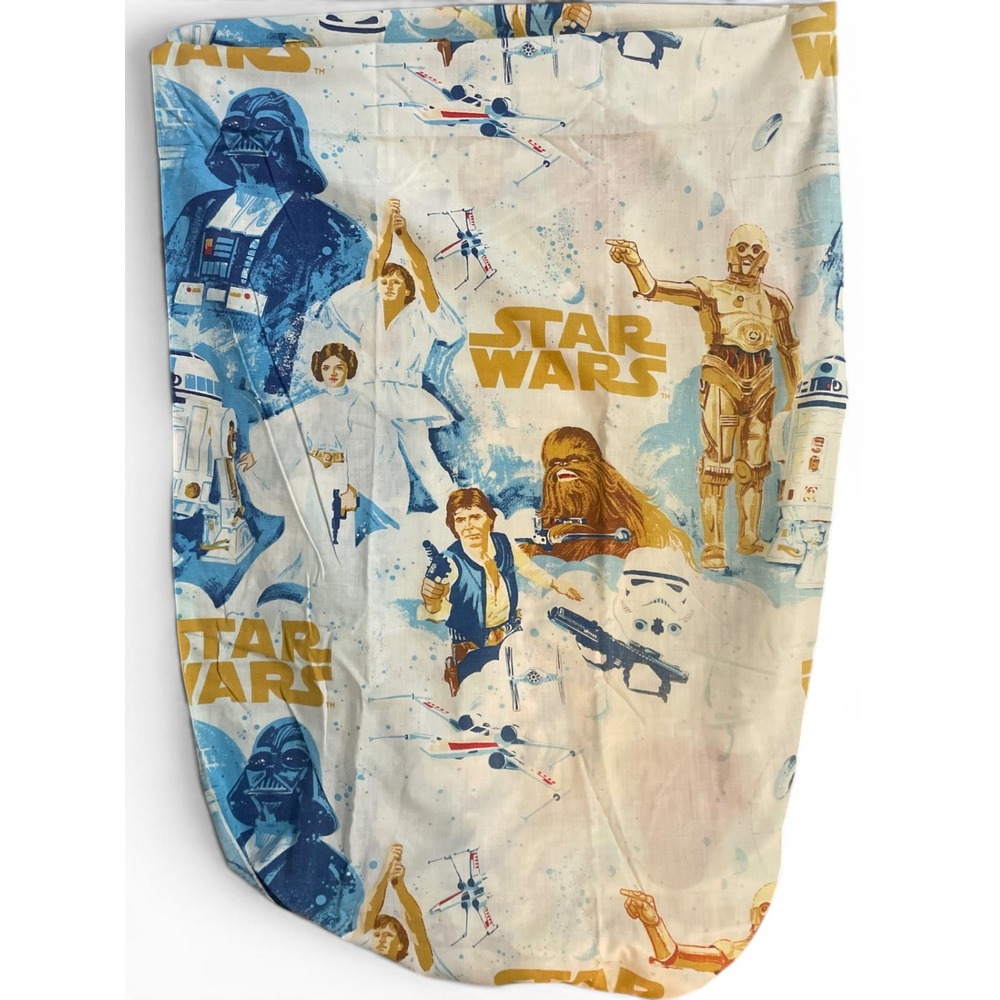 Star Wars A New Hope Twin Fitted Sheet 1977 Vintage Darth Vader Luke Leia R2-D2